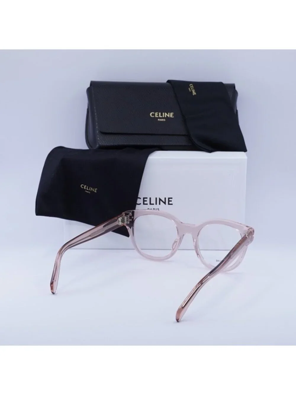 Celine CL50109I 072 Eyeglasses Shiny Light Pink 51mm Square Frame